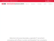 Tablet Screenshot of exclusiveassociates.com